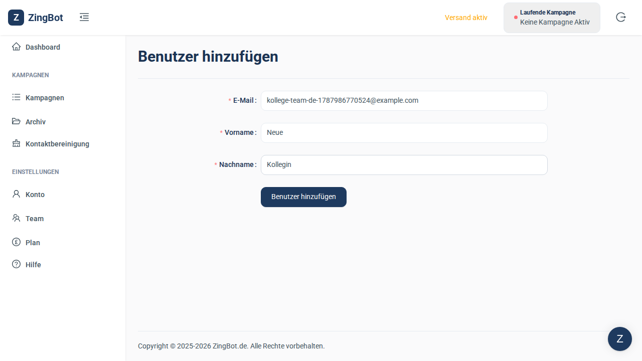 ZingBot Dashboard